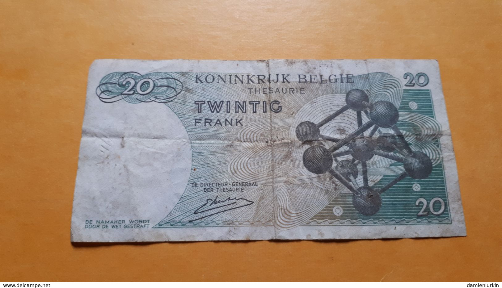 BELGIQUE/BELGIE/BELGIEN ATOMIUM 20 FR 1964 KESTENS SERIE Z P-138a.3 - 20 Francs