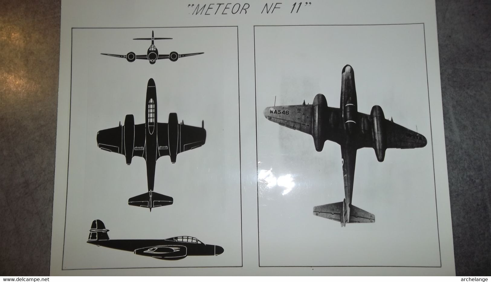 Photo  METEOR NF 11avec Schéma Triptyque - Luftfahrt