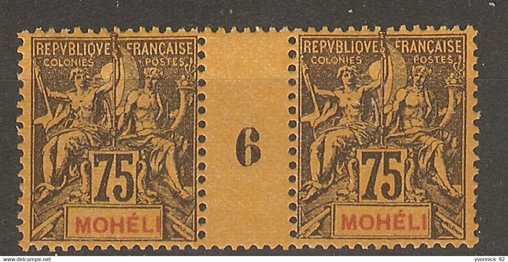 Mohélie _ Millésimes  75c (1906) N°13 - Altri & Non Classificati