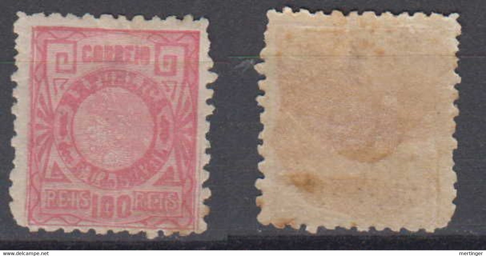 Brazil Brasil Mi# 102 * Mint Cabecinha 1893 Perf 11,5 White Paper - Unused Stamps