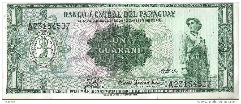 PARAGUAY - 1 Guarani UNC - Paraguay