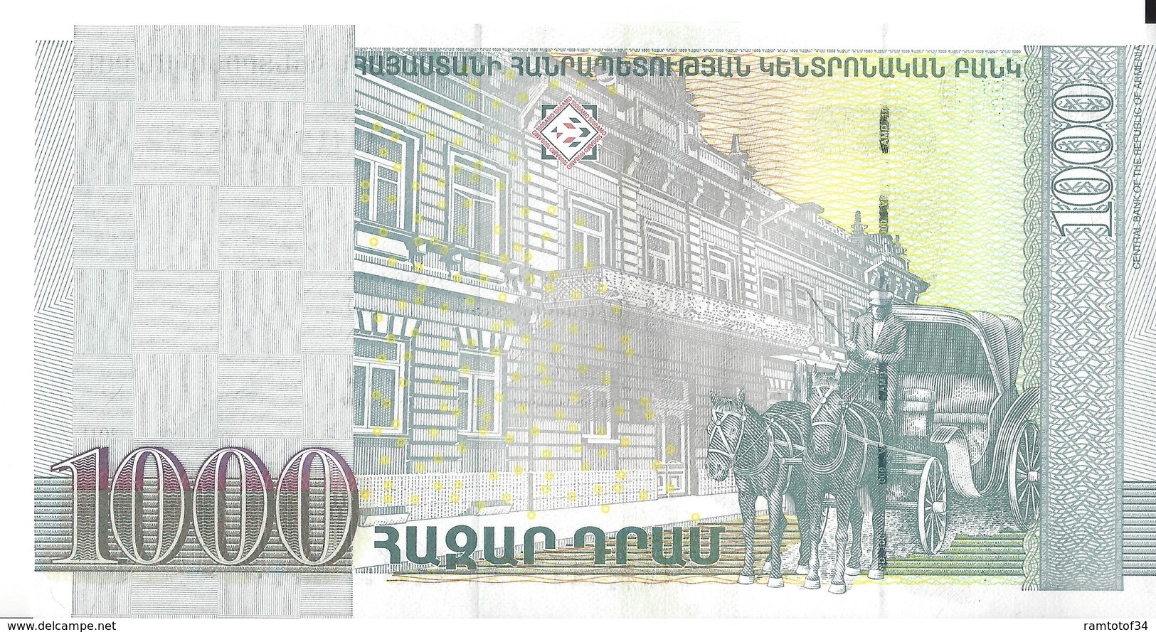 ARMÉNIE - 1000 Dram 2011 - UNC - Armenia