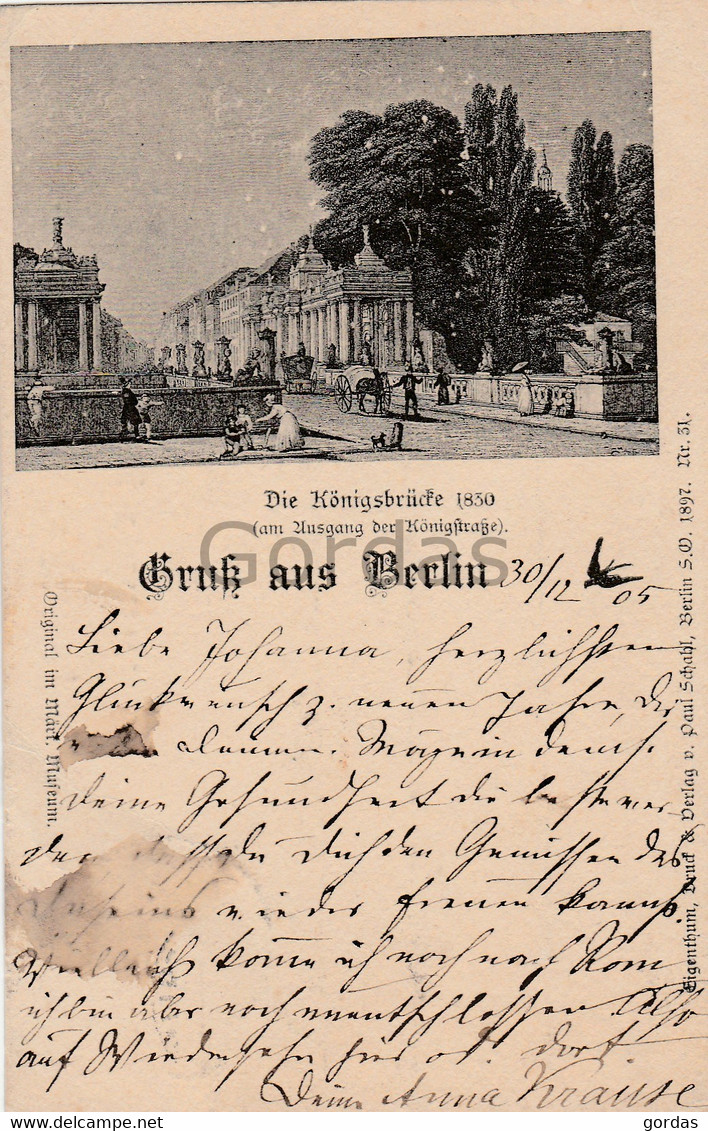 Germany - Berlin - Konigsbrucke - 1830 - Konigstrasse - Steglitz