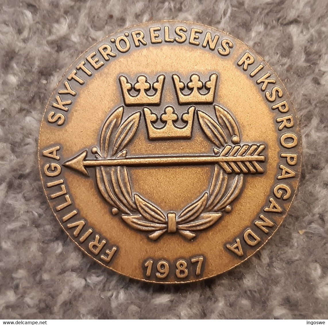 Sweden Shooting Medal 1987 With Carolus XII (1697-1718) - Royaux / De Noblesse