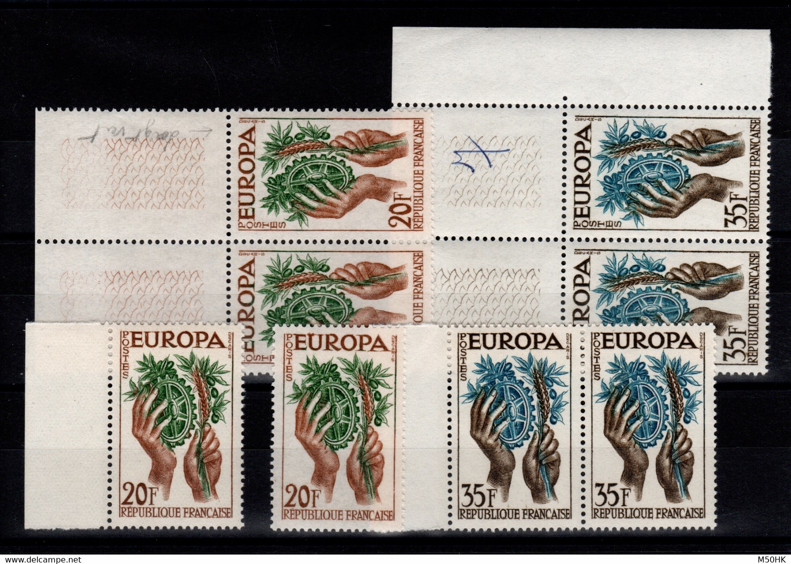 YV 1122 & 1123 N** Europa 1957 En 4 Exemplaires , Cote 8,80 Euros - Neufs