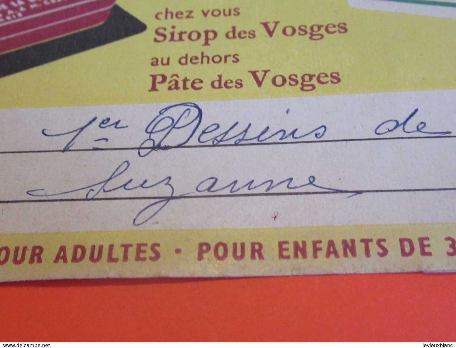 Protège-Cahier/Pharmacie/SIROP Des VOSGES CAZE /Fini Mon Gros Rhume/Vers 1950    CAH322 - Protège-cahiers