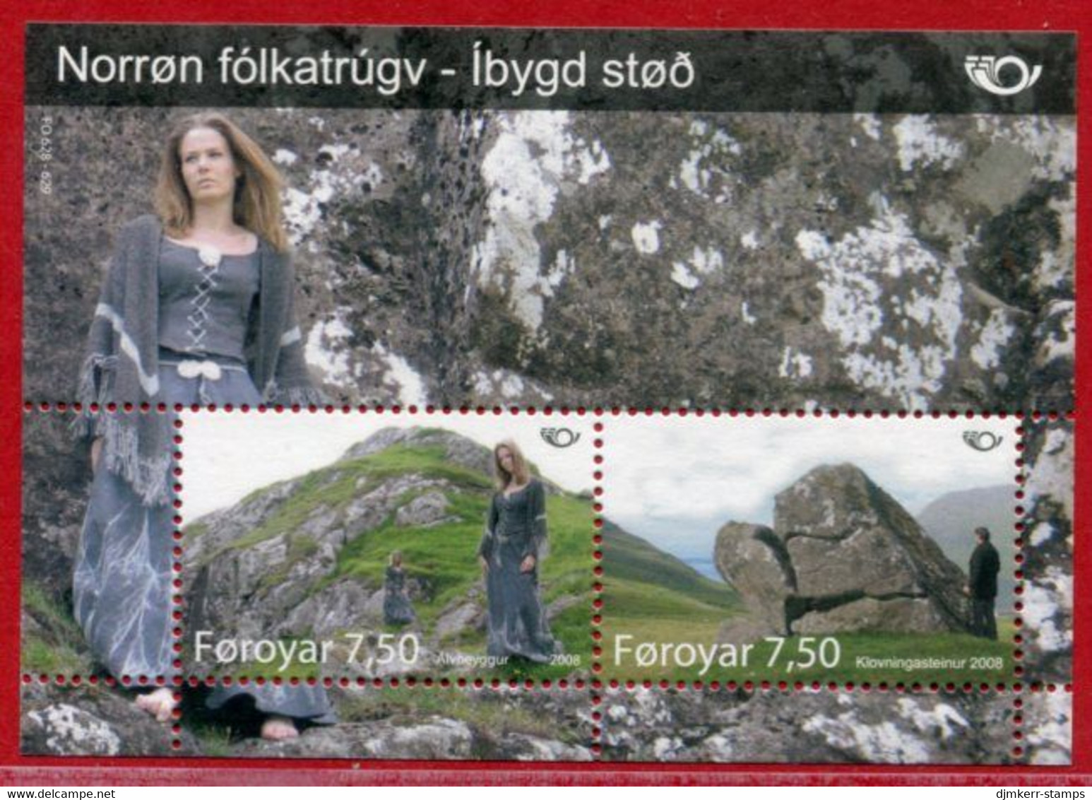 FAEROE ISLANDS 2008 Nordic Myths Block MNH / **.  Michel Block 22;  SG MS563 - Faroe Islands