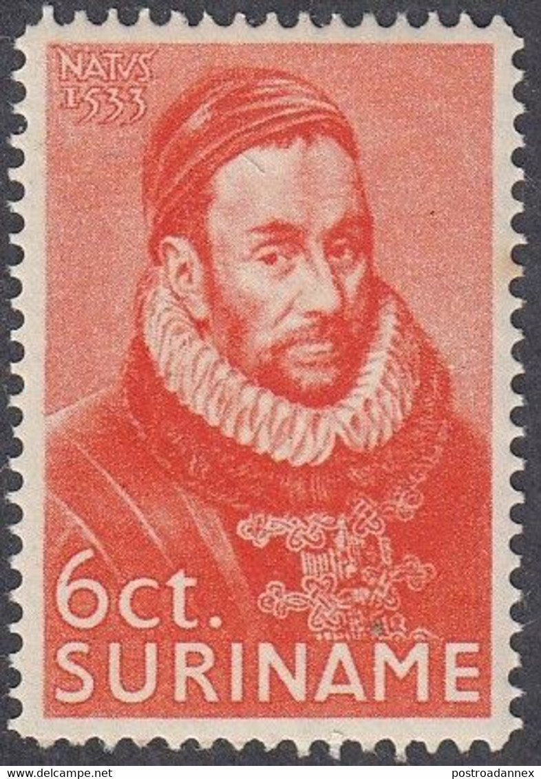 Surinam, Scott #141, Mint Hinged, Prince William I, Issued 1933 - Surinam