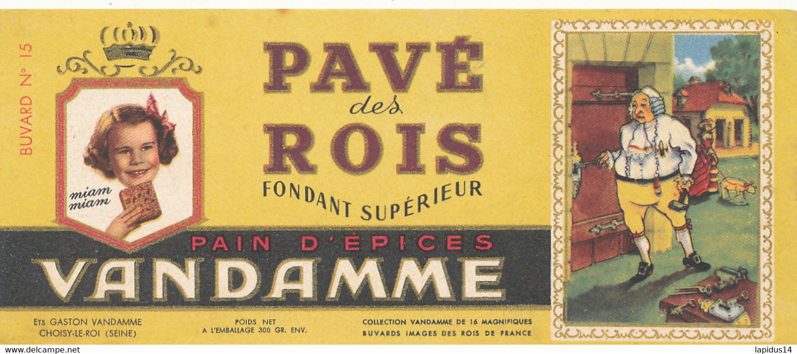 BU 2379 /   BUVARD    PAVE DES ROIS VANDAMME  PAIN D'EPICES  (18,00 Cm X 8,00 Cm ) - Pan De Especias