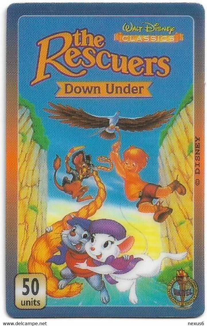 UK - Unitel - UT - 0272 - Walt Disney - The Rescuers, Fake Prepaid 50Units - Emissioni Imprese