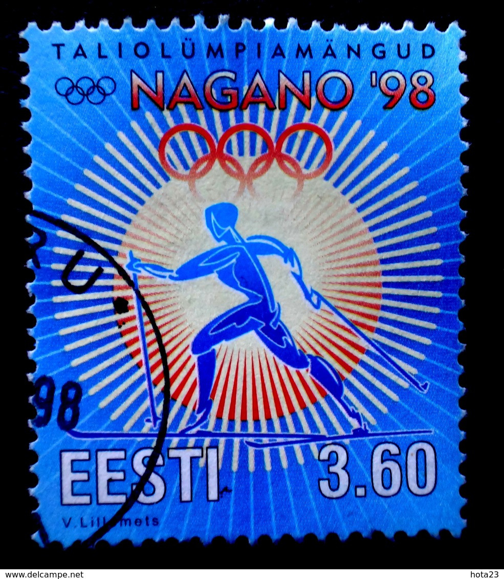 ESTONIA  1998 -  OLIMPIC GAMES  NAGANO  -  Used Stamps  (o)  ALB - 62 - 26- 5 - Invierno 1998: Nagano