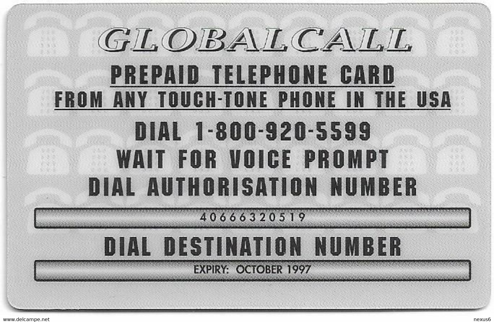 USA - Global Call - Disney, Tarzan #4, Exp.10.1997, Fake Prepaid - Other & Unclassified