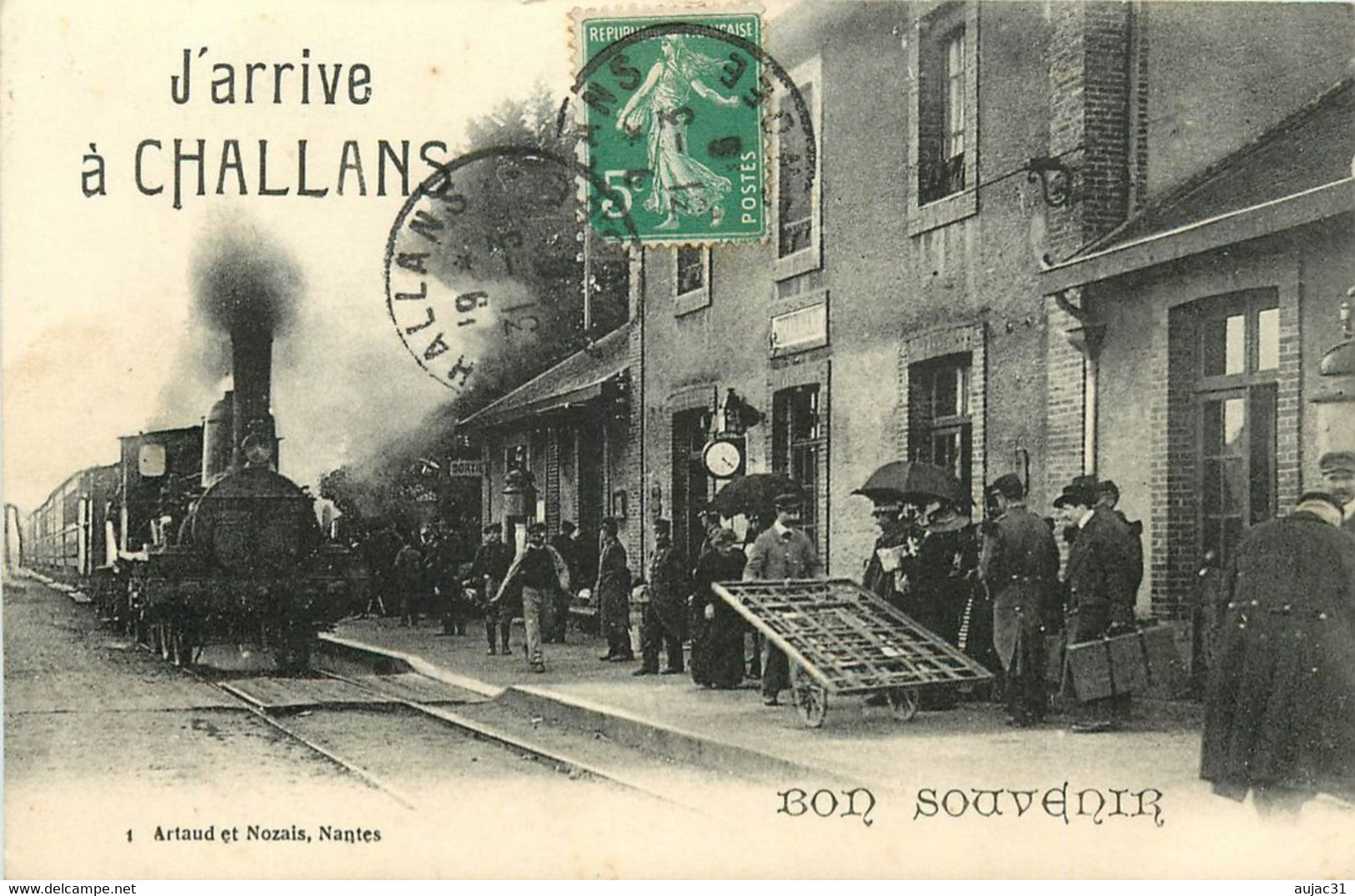 Dép 85 - Chemins De Fer - Gares - Trains - J'arrive à Challans - Bon Souvenir - Bon état Général - Challans