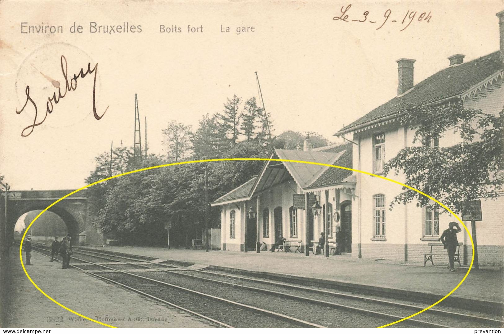 Environs De BRUXELLES - BOITSFORT - La Gare (intérieur) - Carte Circulé En 1904 - Watermaal-Bosvoorde - Watermael-Boitsfort