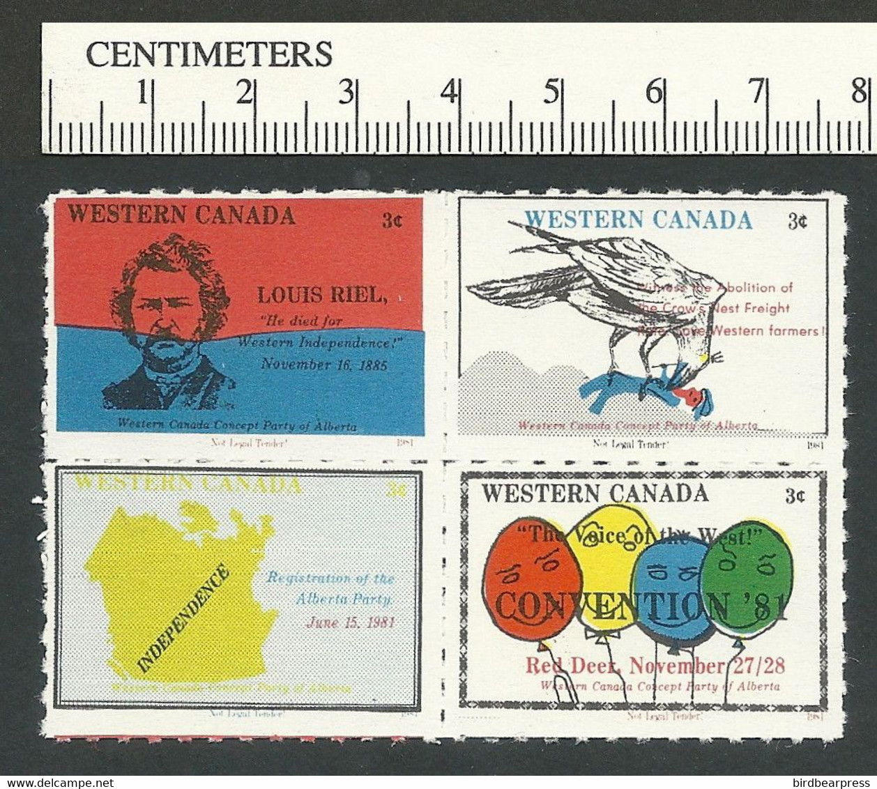 B67-45 Western Canada Concept Party 1981 Political Stamps MNH - Local, Strike, Seals & Cinderellas