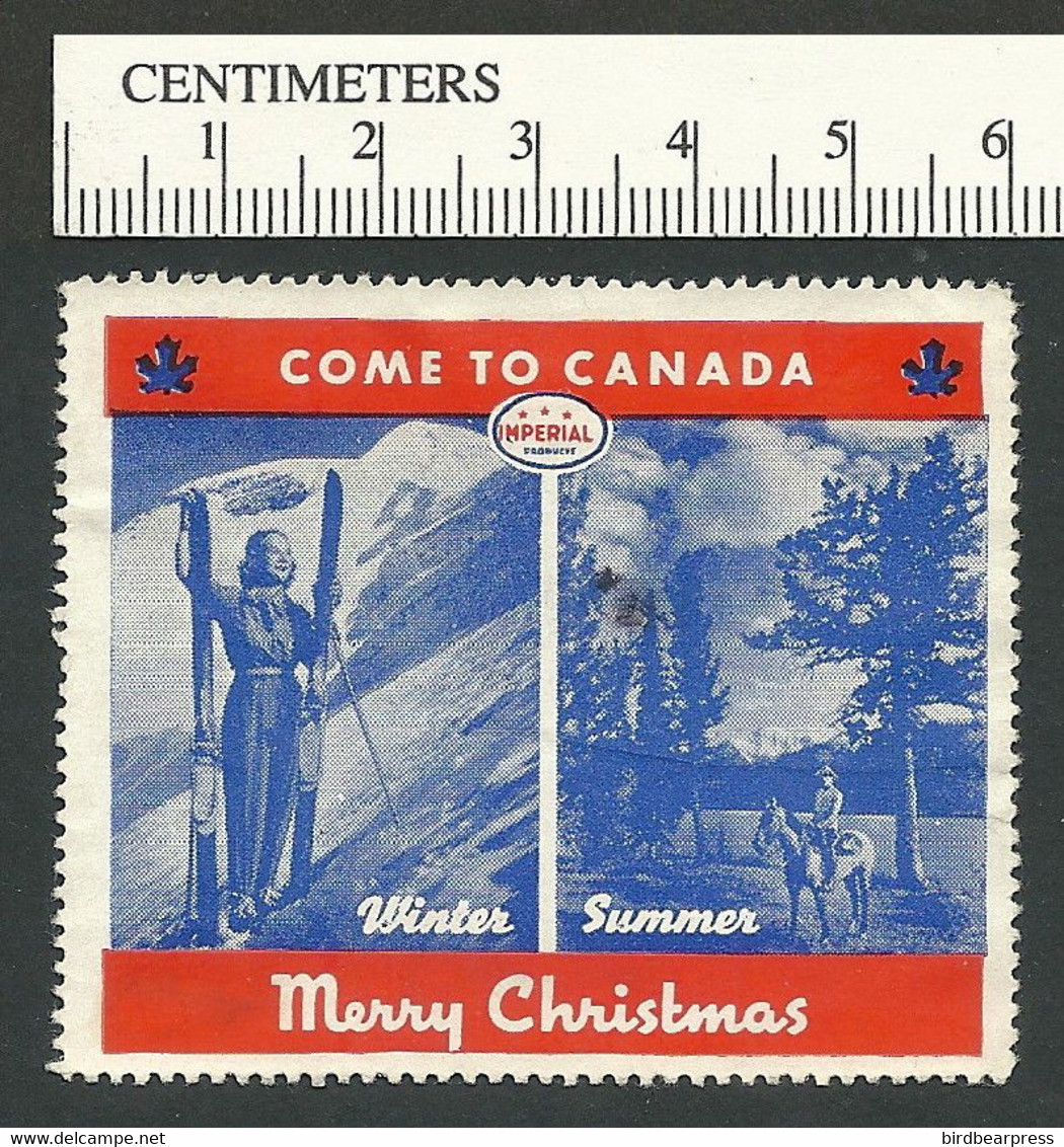 B67-52 CANADA Imperial Oil Christmas Winter Summer Stamp Used - Viñetas Locales Y Privadas