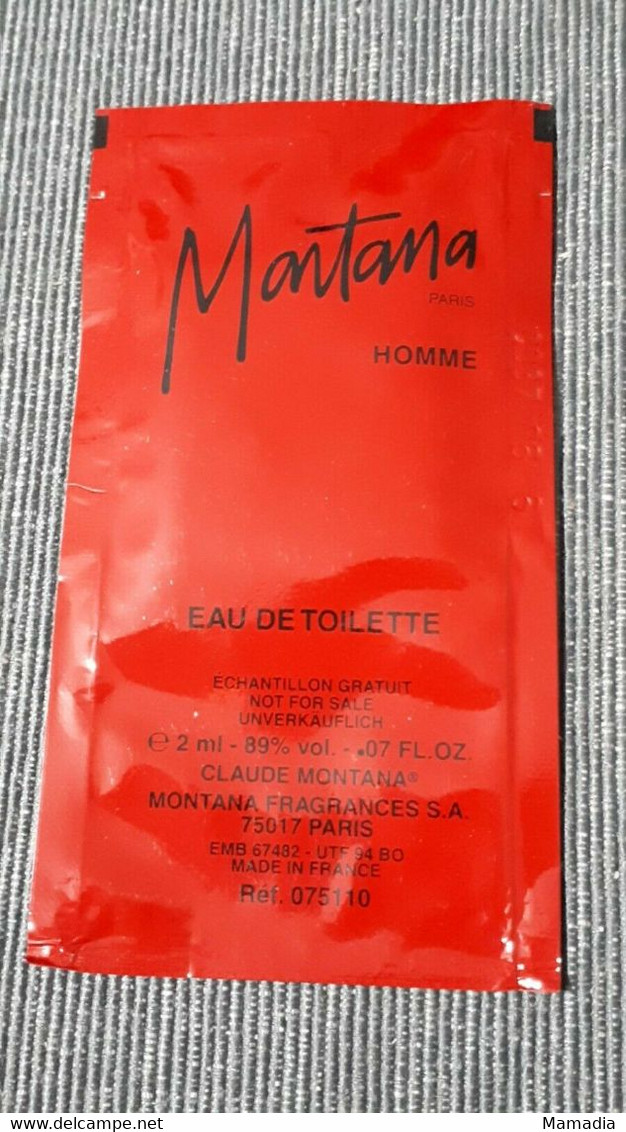 PARFUM POCHETTE RAFRAICHISSANTE MONTANA HOMME POUR COLLECTION - Sin Clasificación