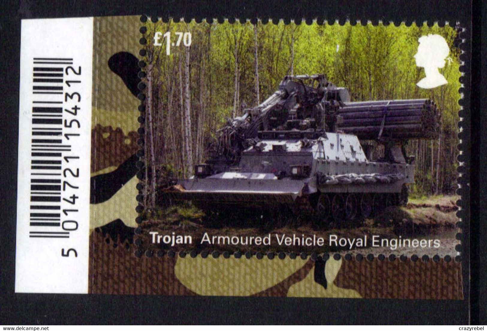 GB 2021 QE2 £1.70 British Army Vehicles Trojan Armoured Umm Ex M/S ( K406 ) - Ongebruikt