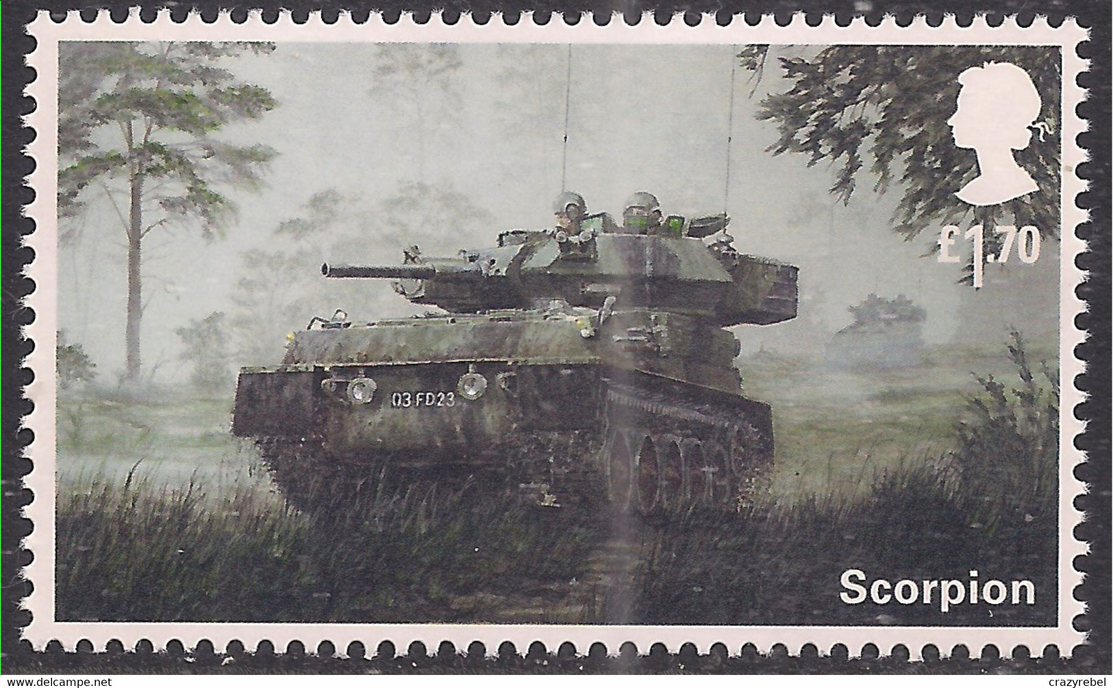 GB 2021 QE2 £1.70 British Army Vehicles Scorpion Tank Umm ( T734 ) - Ongebruikt