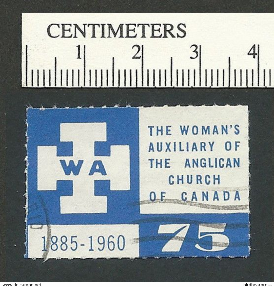 B67-78 CANADA 1960 75th Anniv. Woman's Auxiliary Anglican Church Used - Viñetas Locales Y Privadas