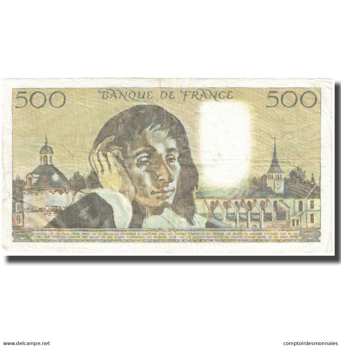 France, 500 Francs, Pascal, 1977, 1977-02-03, TTB, Fayette:71.16, KM:156d - 500 F 1968-1993 ''Pascal''