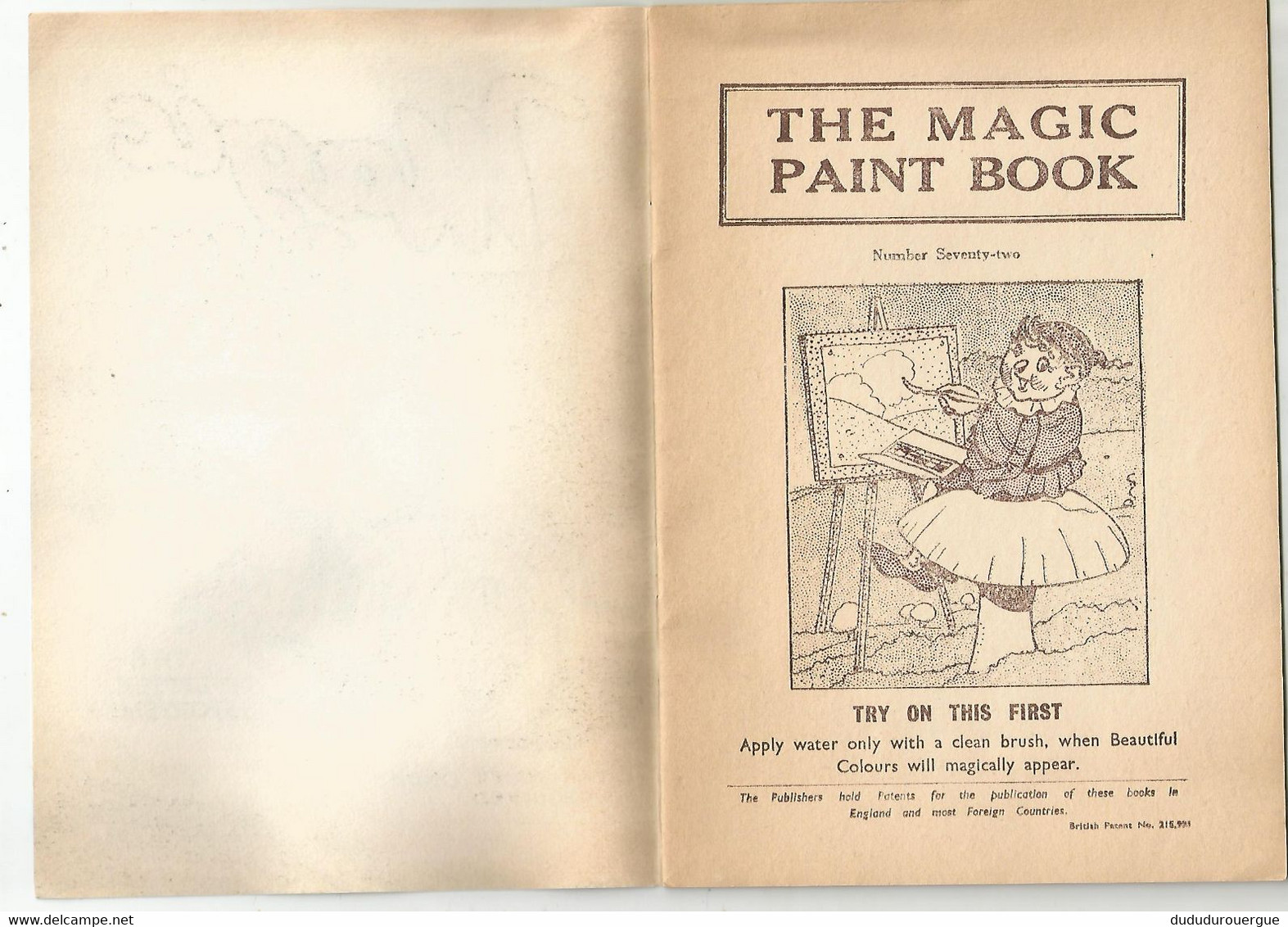 MAGIC PAINT BOOK  NUMBER SEVENTY TWO - Autres & Non Classés