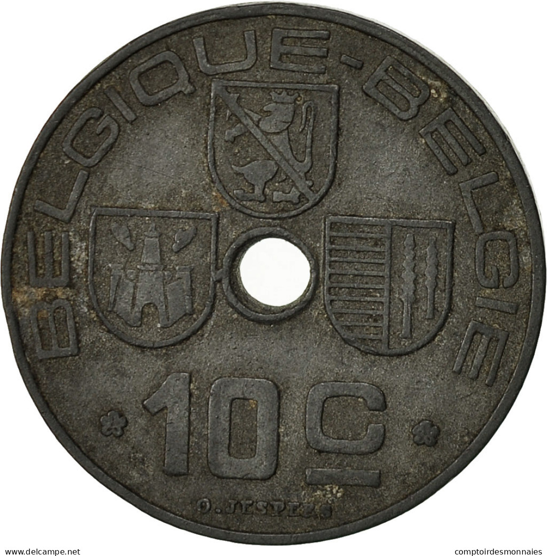 Monnaie, Belgique, 10 Centimes, 1943, TTB, Zinc, KM:125 - 10 Centimes