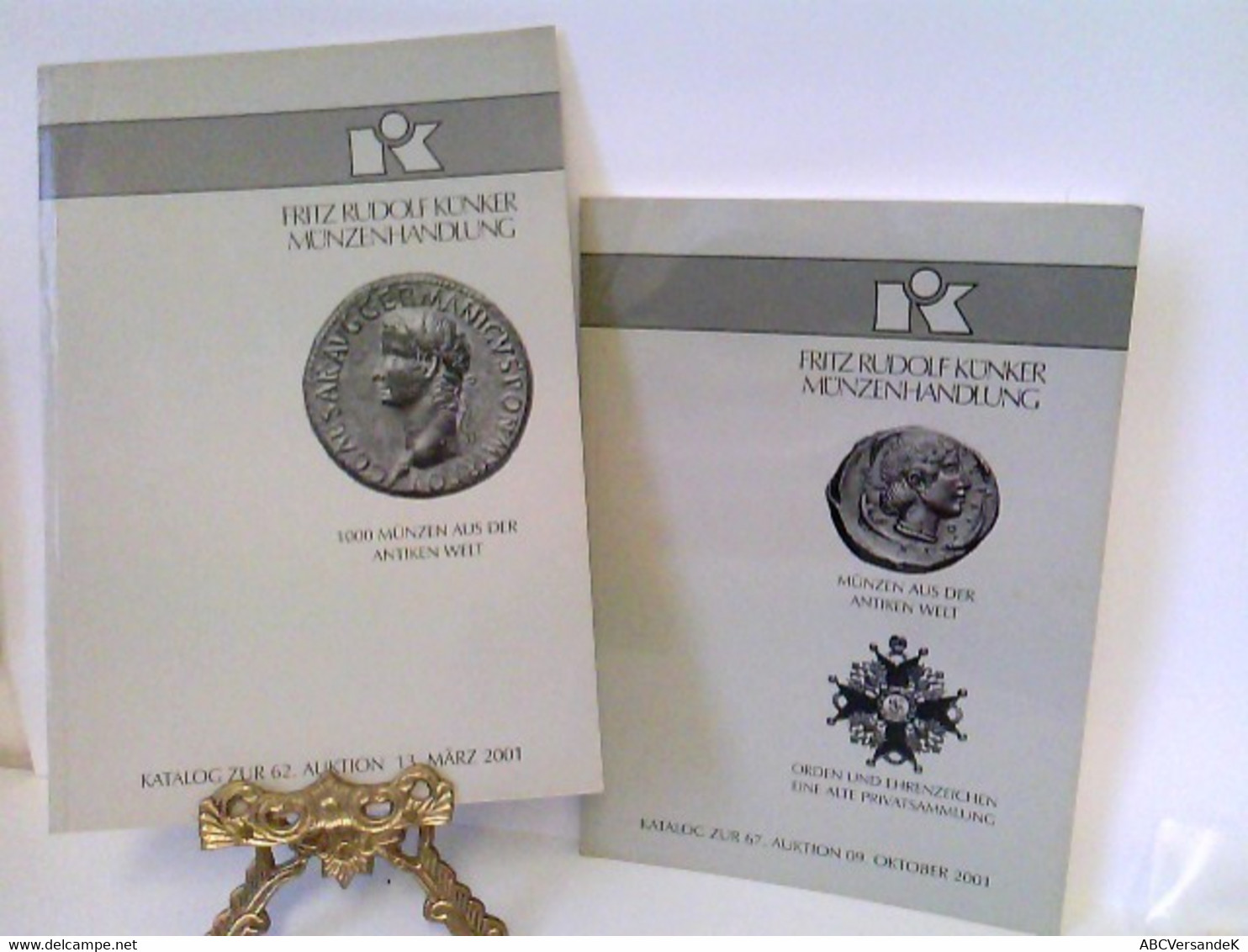 Konvolut 2 Kataloge 1. 1000 Münzen Aus Der Antiken Welt 13. März 2001,  Auktion 61. Katalog Und 2. Münzen Aus - Numismatiek