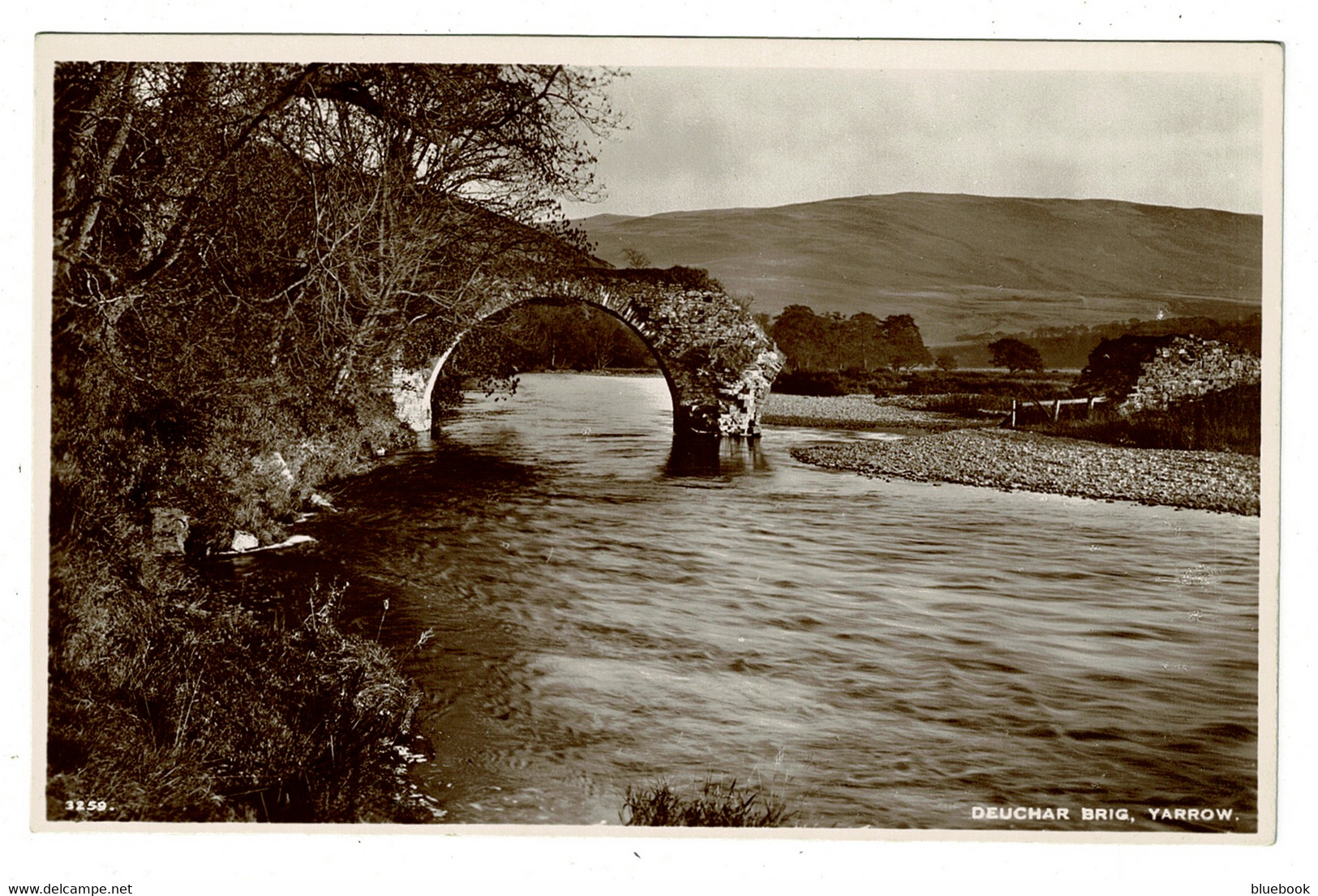 Ref 1515 - Early Postcard - Real Photo - Deuchar Brig - Yarrow Selkirkshire Scotland - Selkirkshire