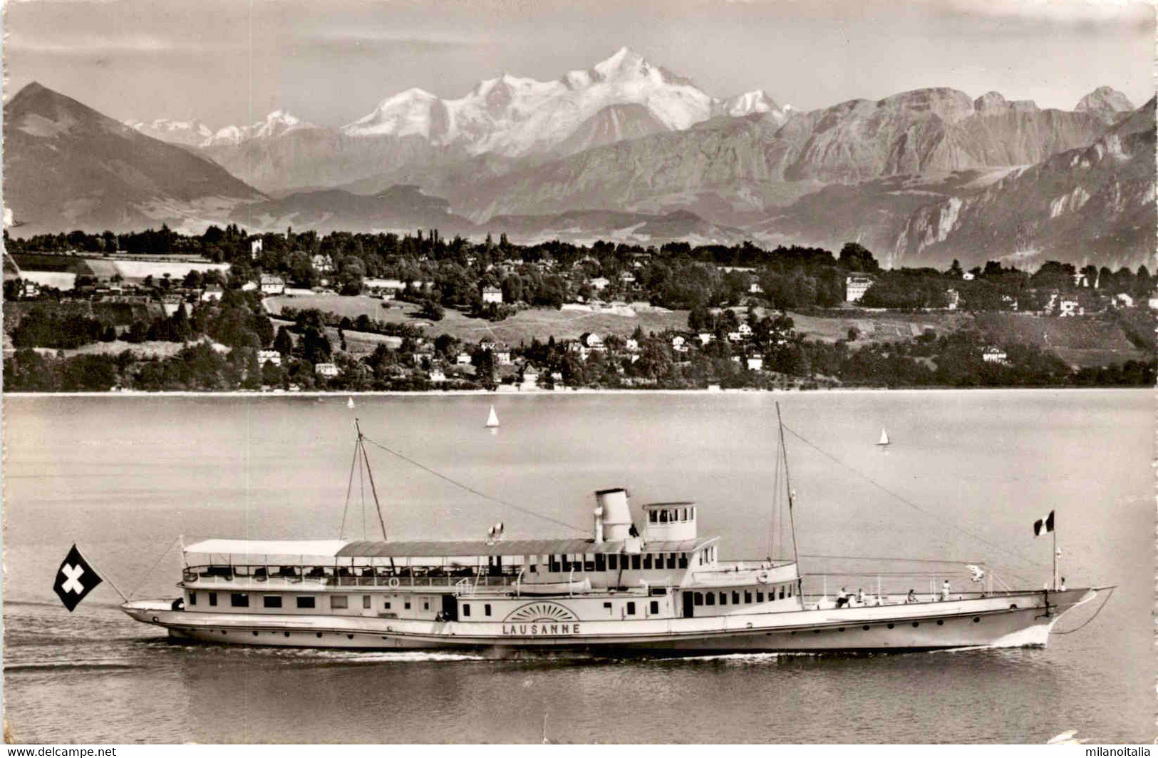 Geneve - Le Mont-Blanc Vu Depuis Chambesy (7130) * 31. 5. 1955 - Pregny-Chambésy