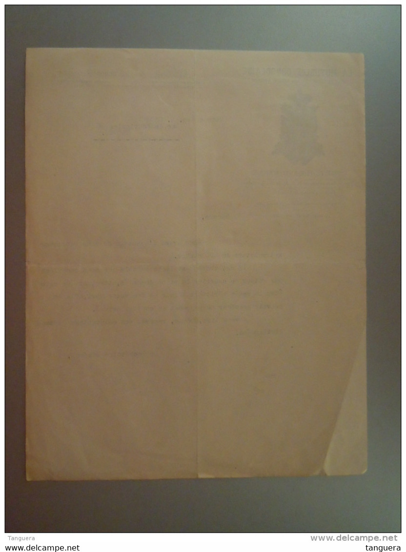 1934 La Mutuelle Congolaise Aide Et Protection Aux Anciens Africains Anvers Lettre à  Wasmes - Bank & Insurance