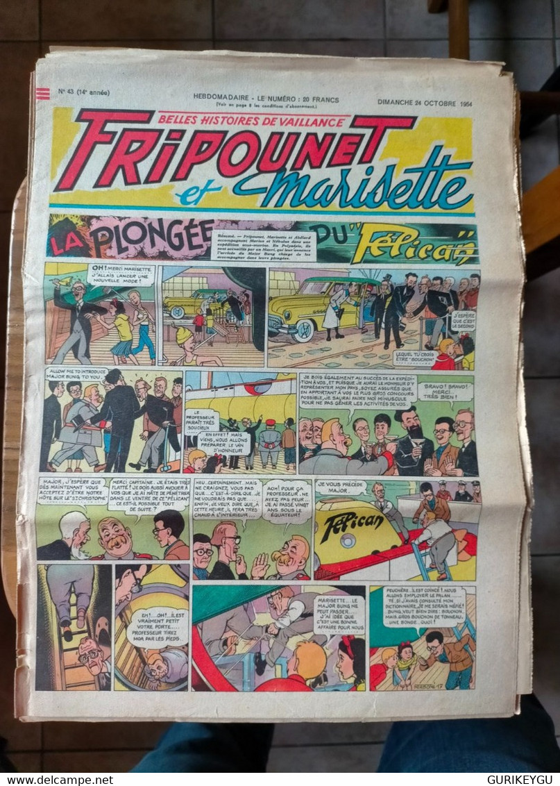 Fripounet Et Marisette N° 43 Sylvain Et  Sylvette  24/10/1954  La Plongée Du Pélican La Montagne De L'oubli  ERIK - Sylvain Et Sylvette