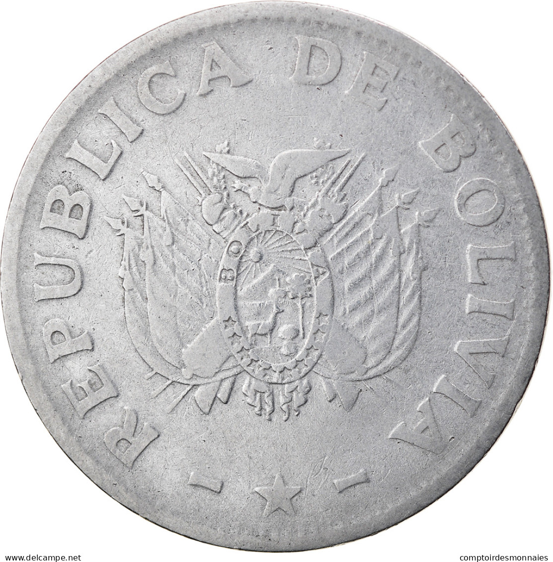 Monnaie, Bolivie, Boliviano, 1987, TTB, Stainless Steel, KM:205 - Bolivie