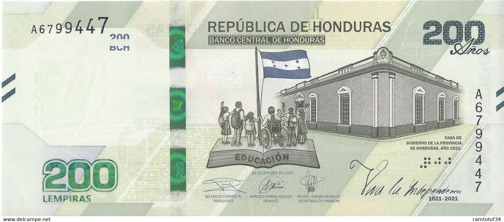 HONDURAS - 200 Lempira 2021 (2019) UNC - Honduras