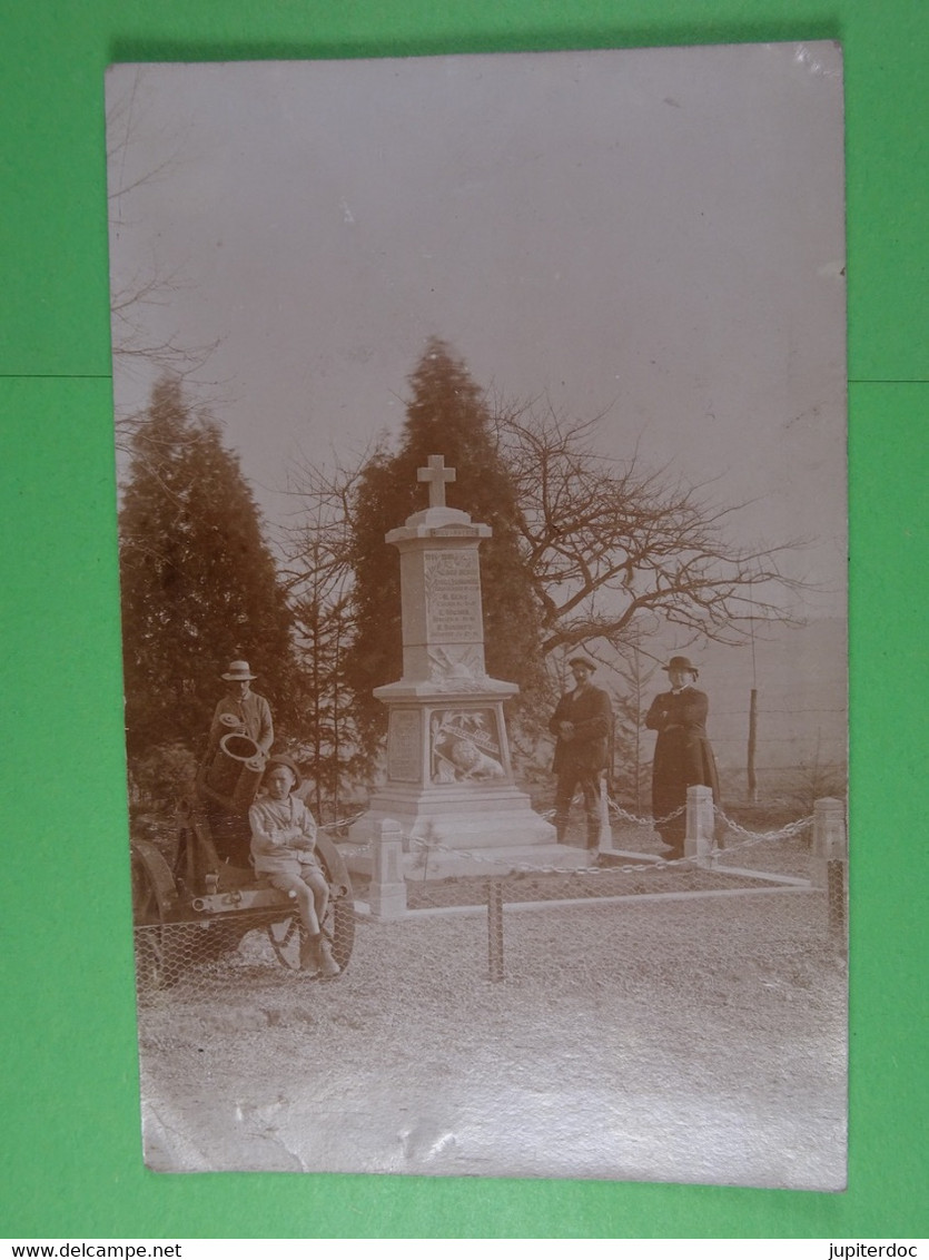 Carte Photo Roy (Marche-en-Famenne) Monument A Nos Héros (Abbé Jassogne, H.Remy, J.Michel, R.Dombier) - Marche-en-Famenne