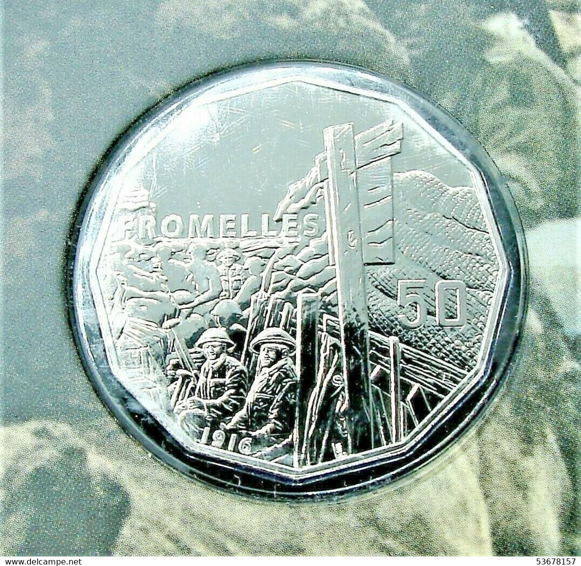 Australia 50 Cents, 2016 The Western Front - The Battle Of Fromelles, Unc Card - Verzamelingen