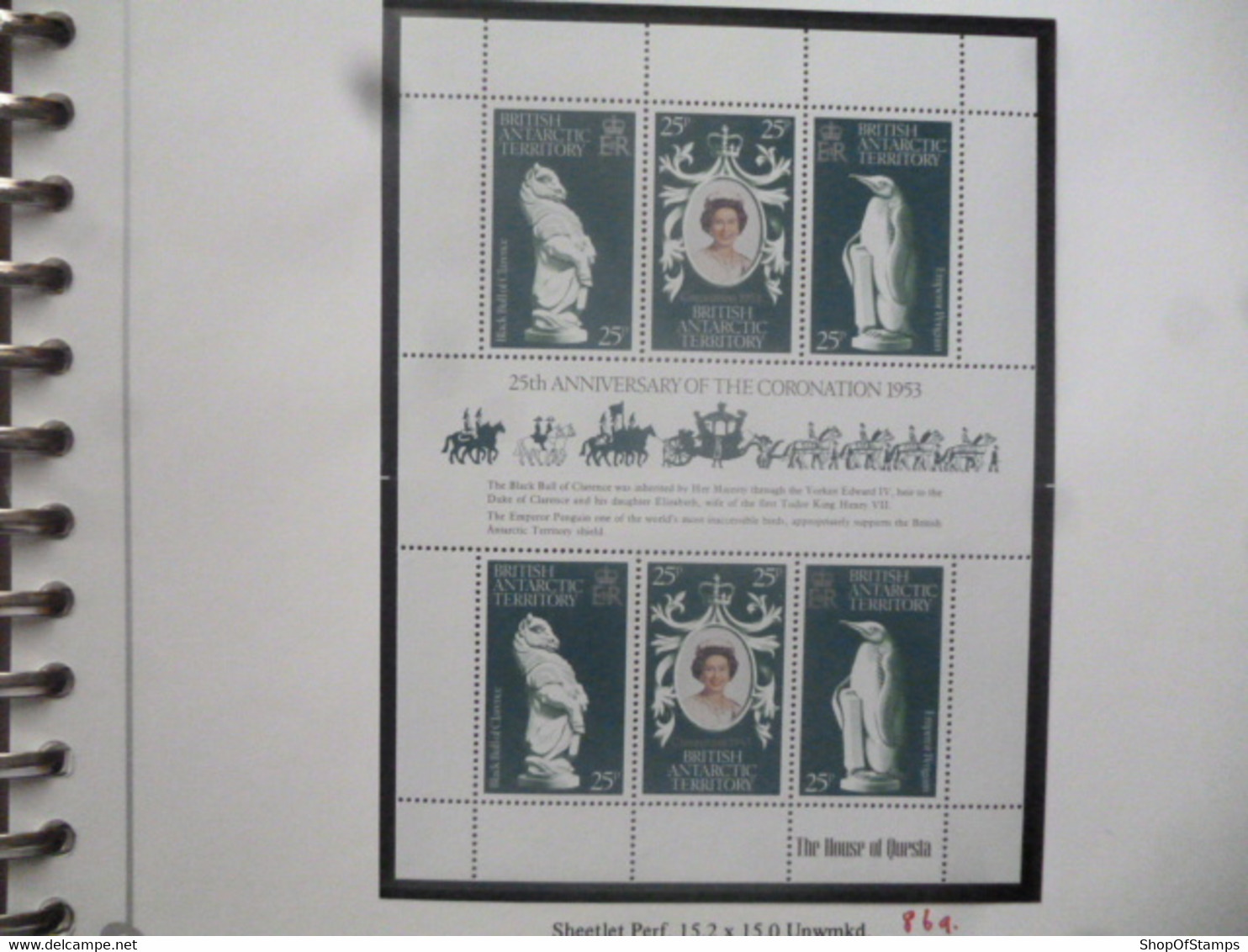 BRITISH ANTARCTICA TERRITORY MINT STAMPS/SHEETS QUEEN II 25th CORONATION ANNIVERSARY AS PER SCAN - Autres & Non Classés