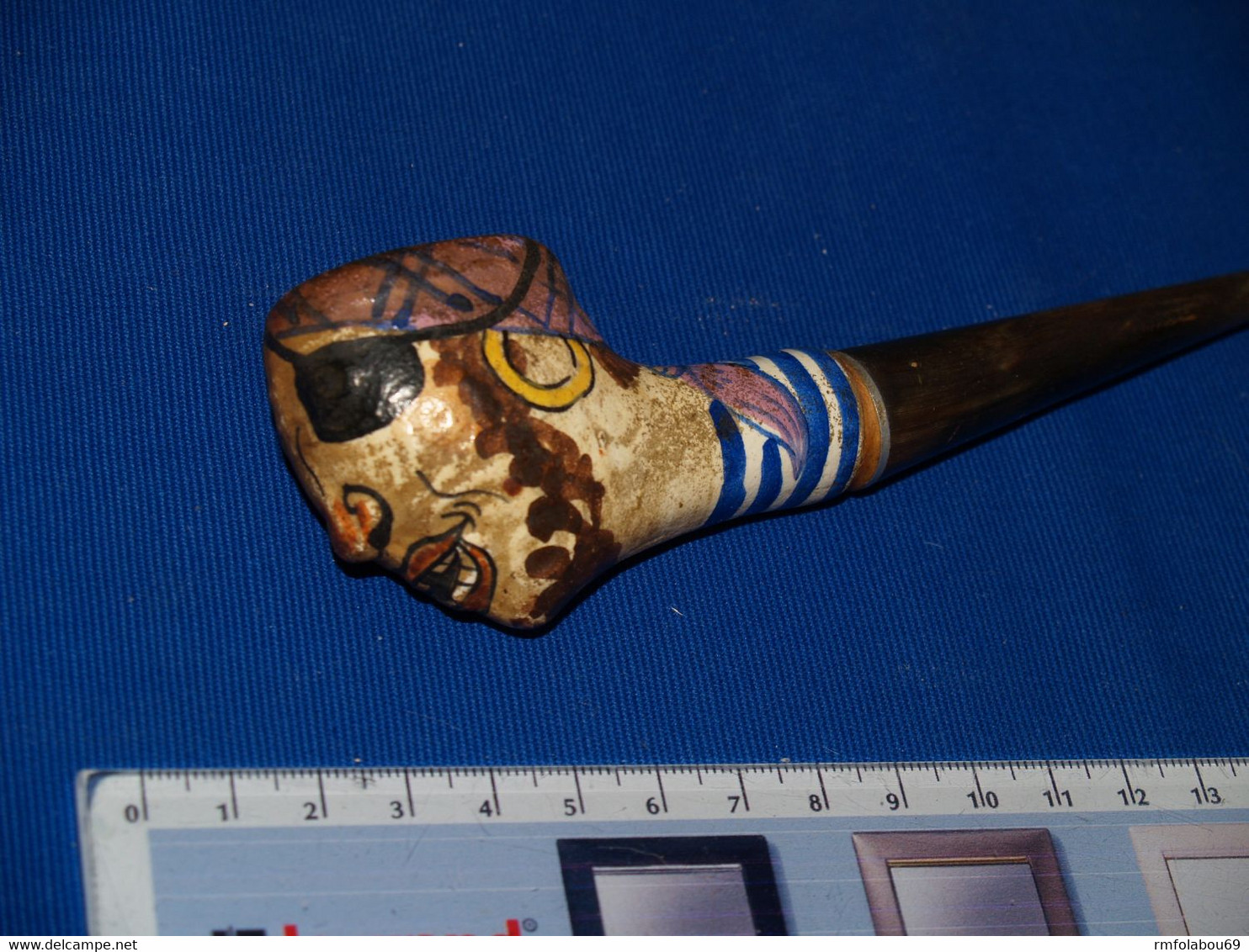 Ancienne Pipe Tête De PIRATE - Porcelain Pipes