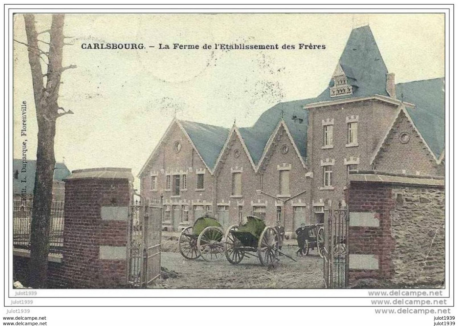 WILTZ ..-- CARLSBOURG ..-- La FERME . 1909 De WILTZ Vers BRUXELLES .( Mr JUSTIN , Cafetier ) . Voir Verso . - Wiltz