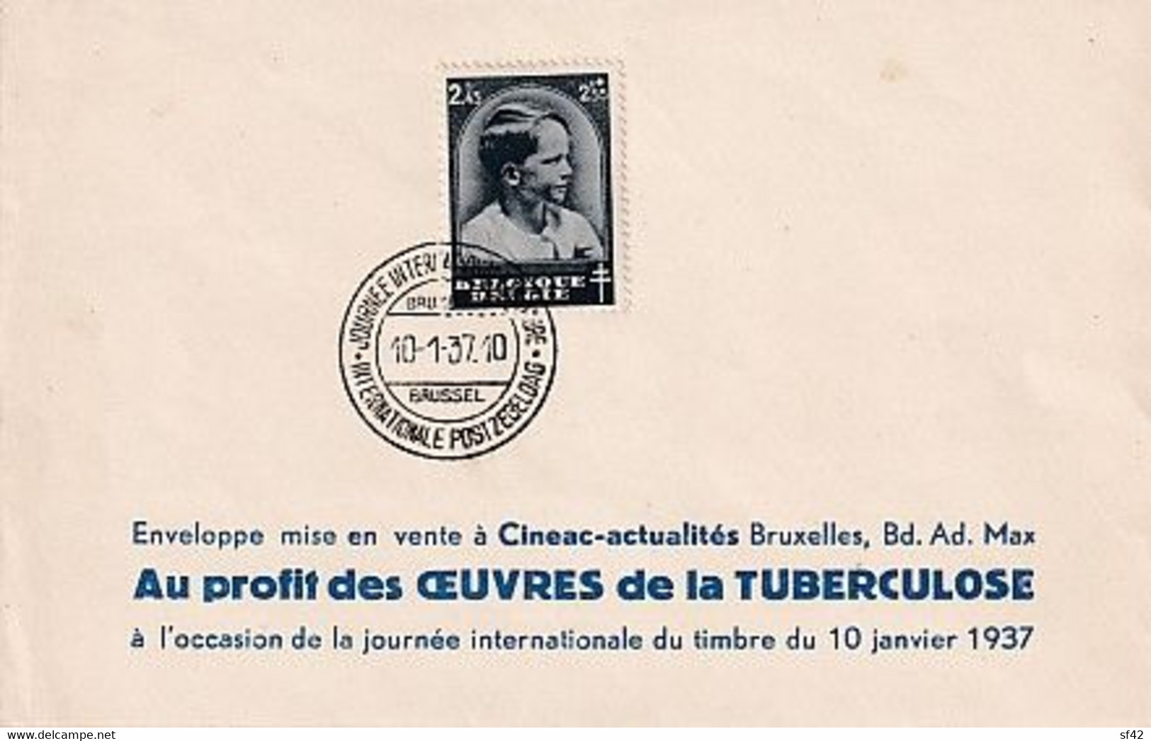 ENVELOPPE  JOURNEE INTERNATIONALE     2.45  + 2.55       10.1 1937 - ....-1951
