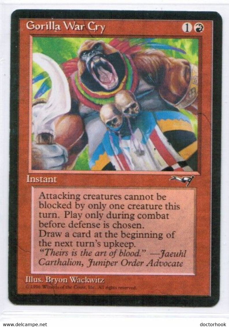 MAGIC The GATHERING  "Gorilla War Cry (1)"---ALLIANCES (MTG--141-1) - Andere & Zonder Classificatie