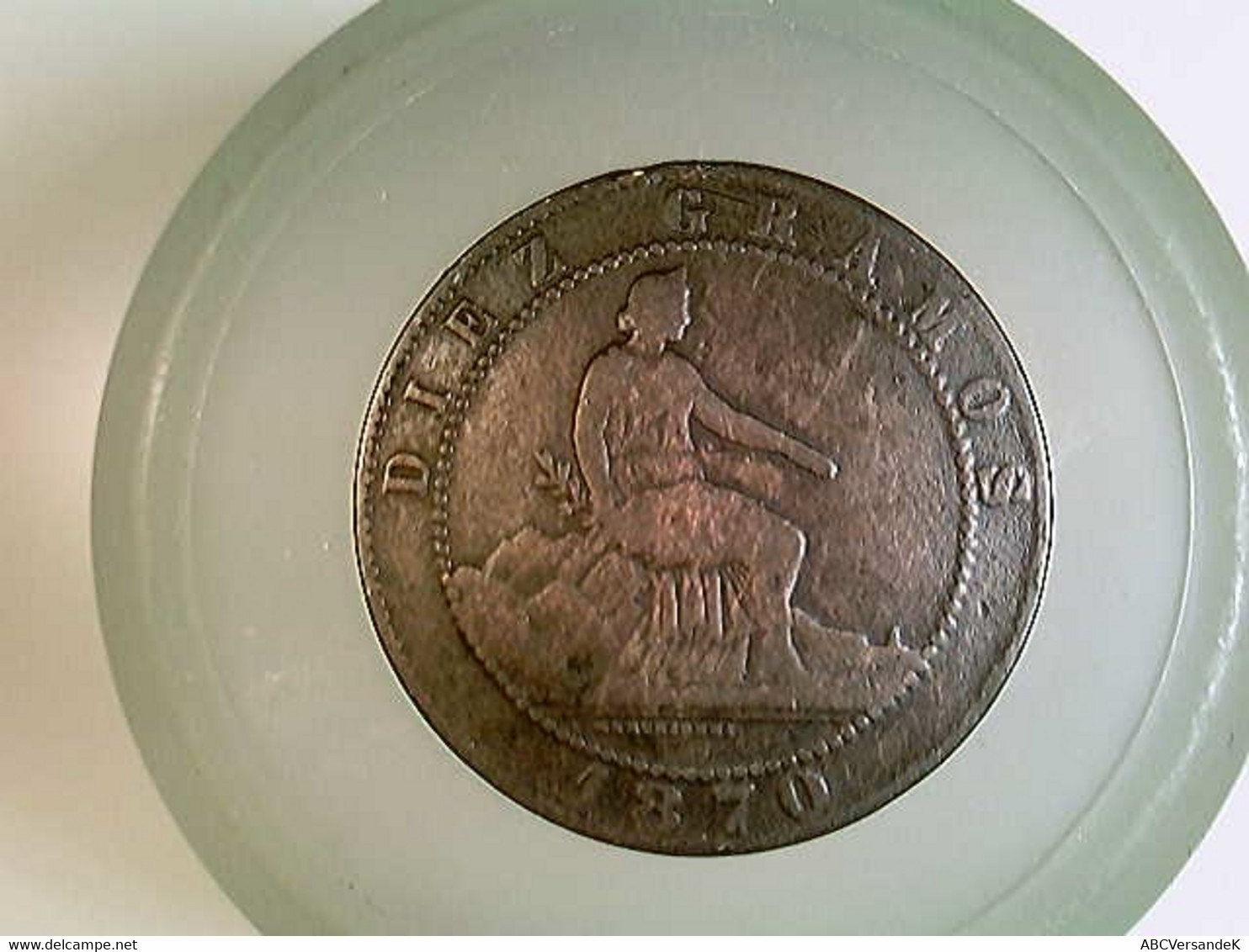 Münze Spanien, Diez Centimos, 1870 - Numismatik