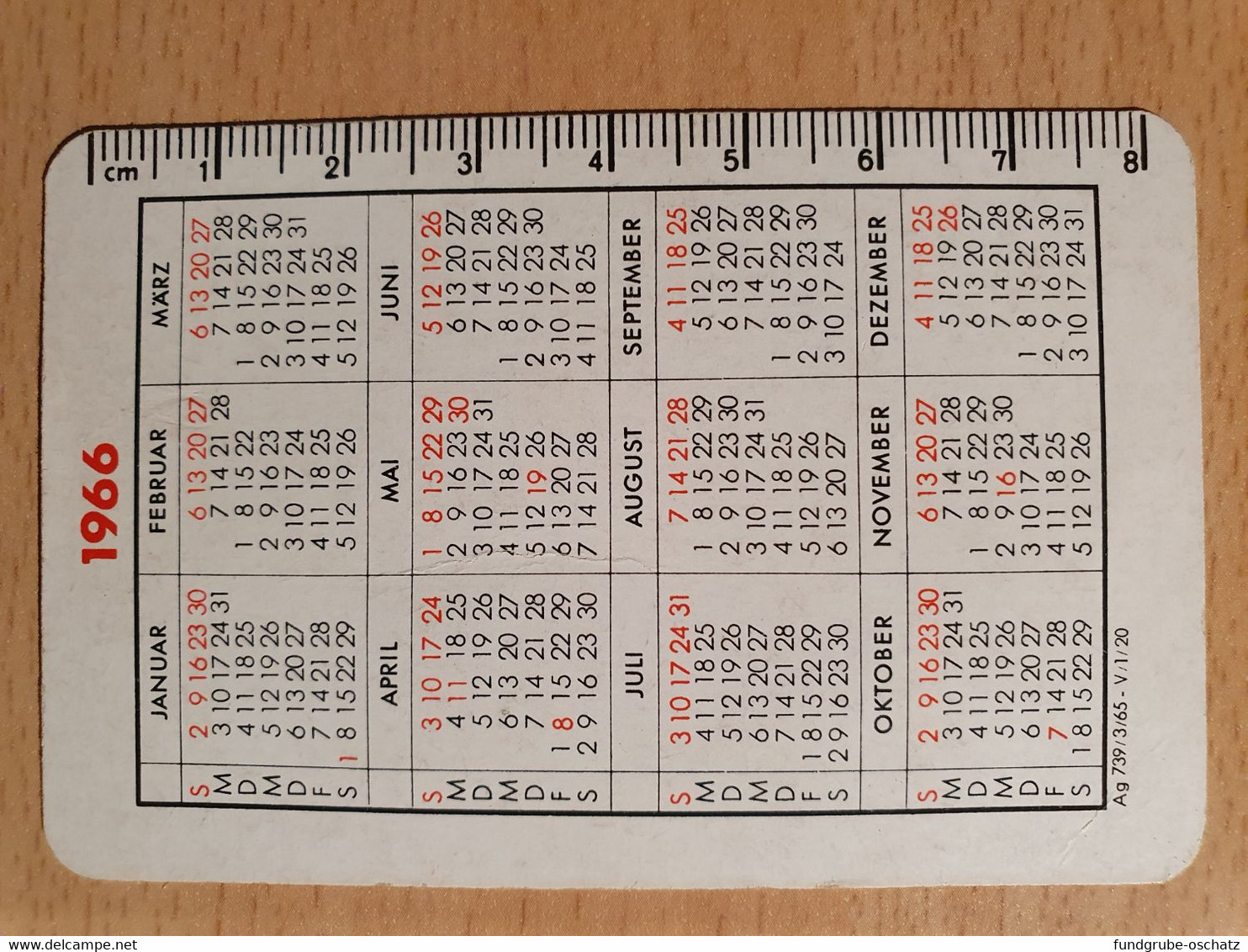 Pocket Calendar Taschenkalender DDR East Germany Deutsche Versicherungsanstalt 1966 Fahren Nicht Rasen Motorrad - Petit Format : 1961-70