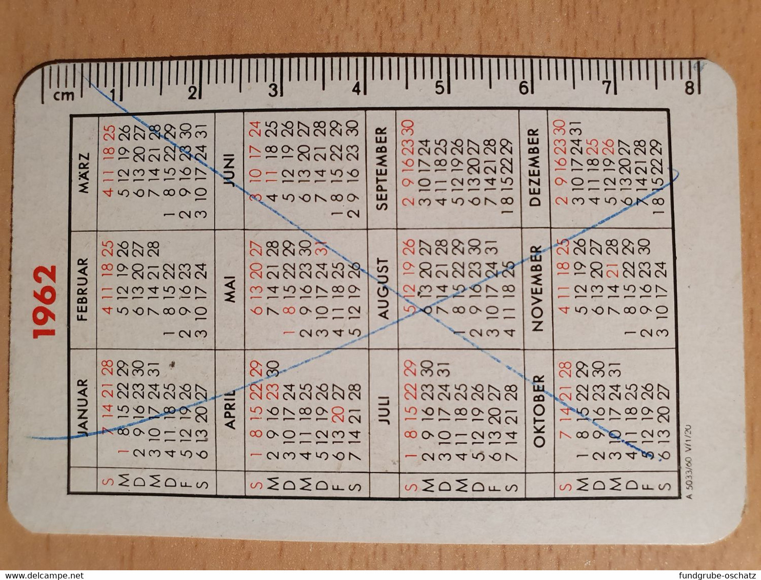 Pocket Calendar Taschenkalender DDR East Germany Deutsche Versicherungs Anstalt 1962 - Beschrieben !! Bad Condition !! - Petit Format : 1961-70