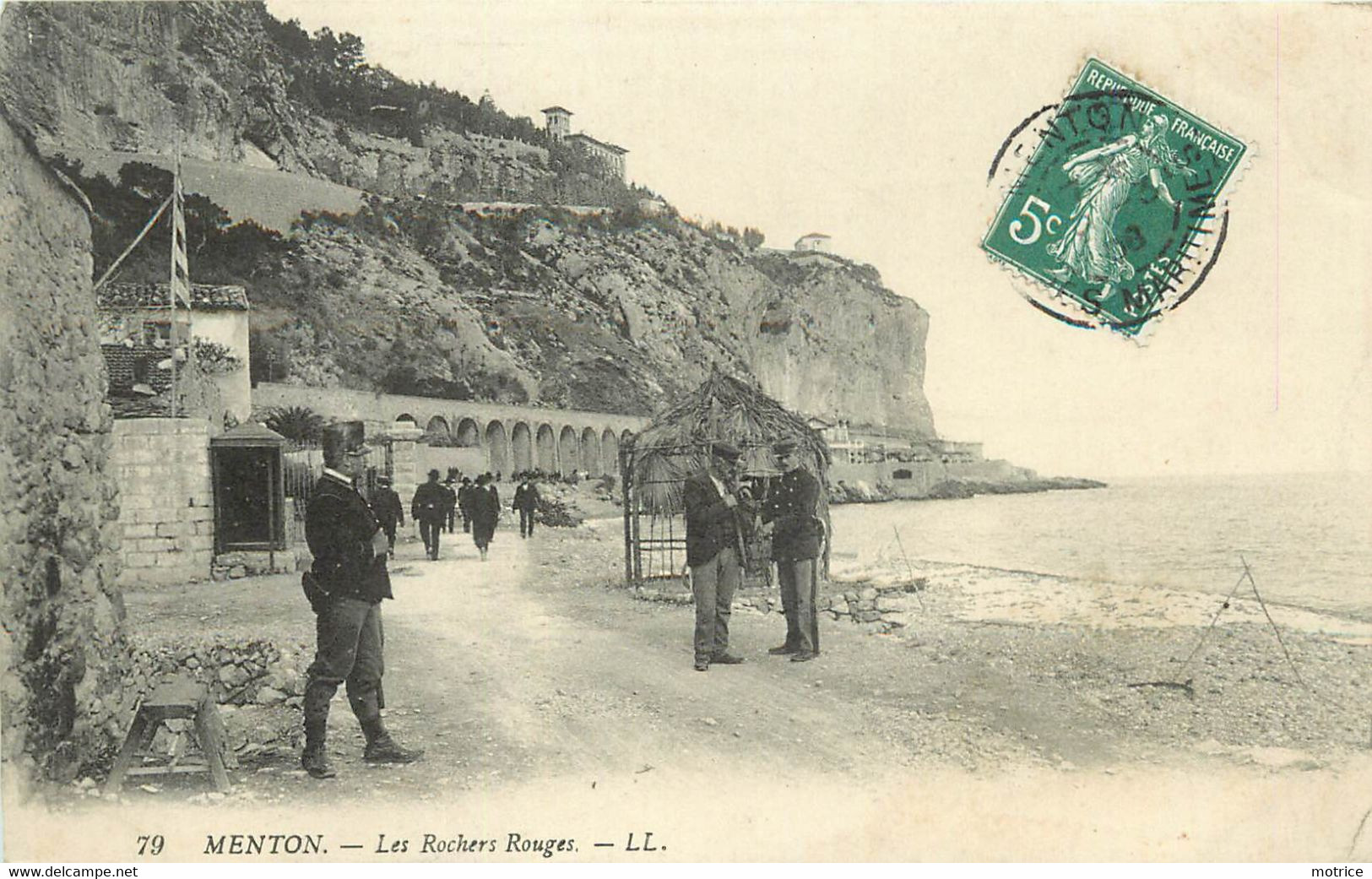 MENTON - Les Roches Rouges, Douaniers. - Douane