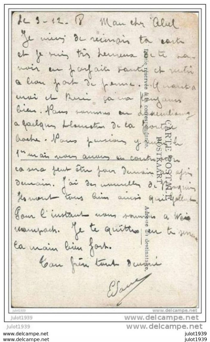 CARLSBOURG ..-- Force Motrice De L' Etablissement . 1918 . Voir Texte MILITARIA Verso . - Paliseul