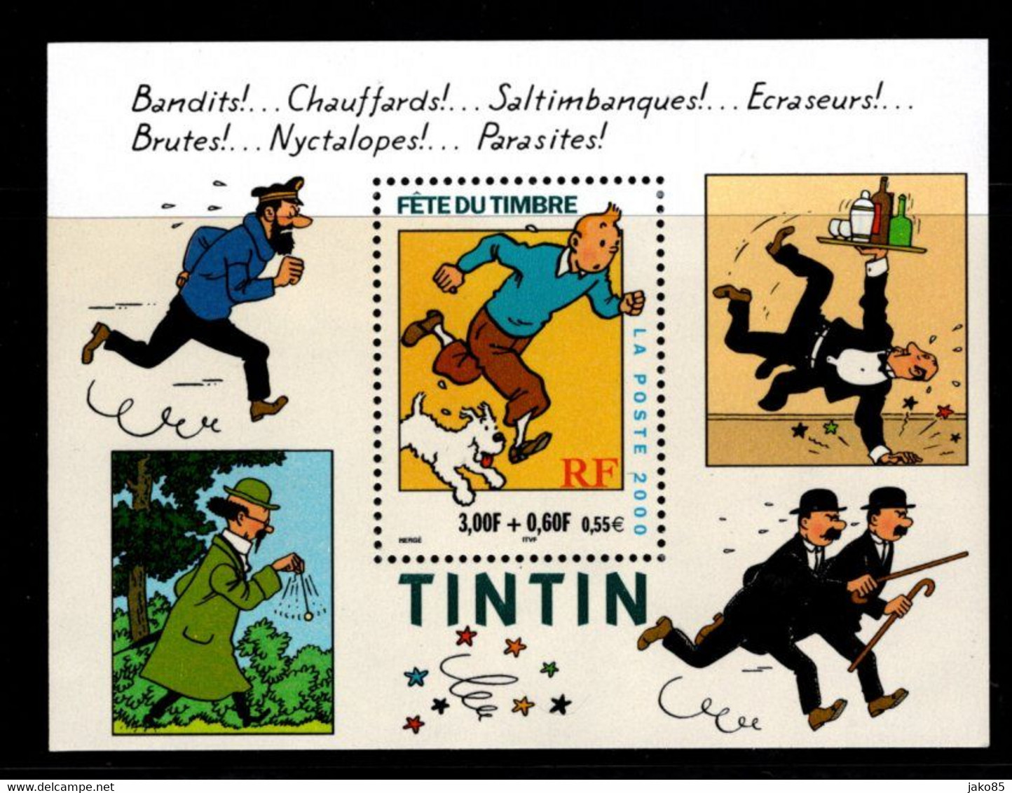 FRANCE - 2000 - YT N° 28 - ** - Fête Du Timbre - Tintin - TB - Non Pliée - Neufs