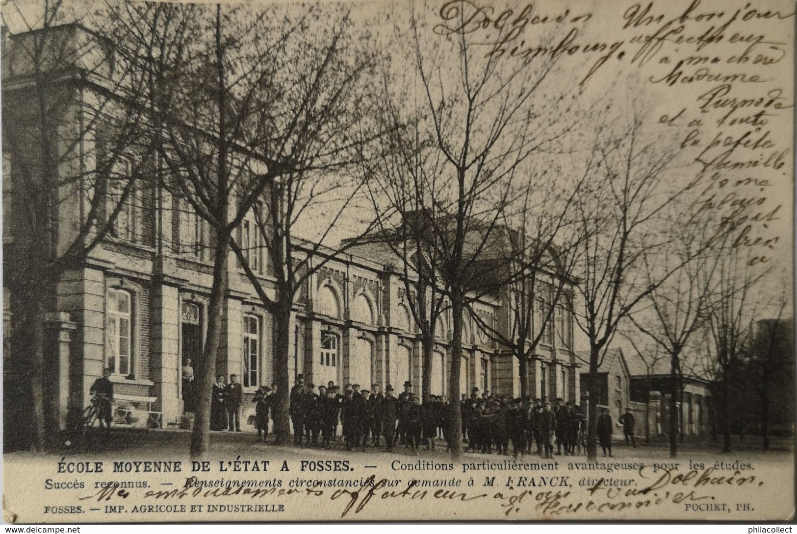 Fosses (la Ville) Ecole Moyenne (animee) 1903 - Fosses-la-Ville