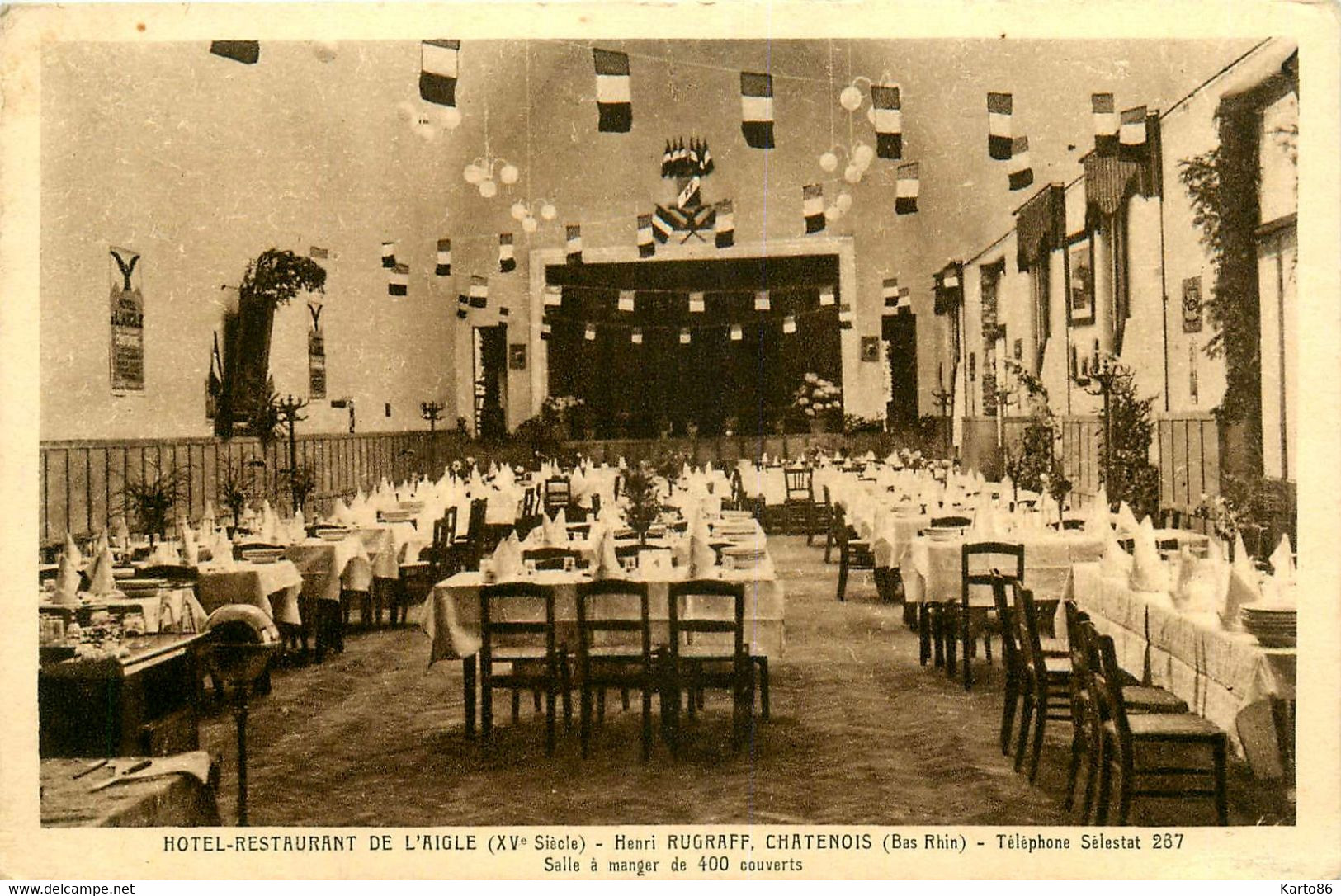Chatenois * La Salle à Mange Du Grand Hôtel Restaurant De L'aigle , RUGRAFF Propriétaire - Chatenois