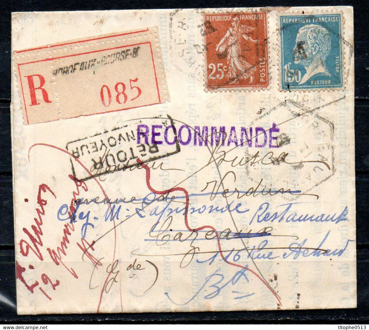 FRANCE. Enveloppe De 1932. Retour à L'envoyeur/Parti Sans Laisser D'adresse. Oblitération : Bordeaux. - Briefe U. Dokumente